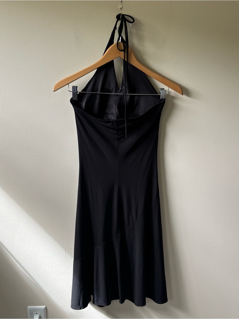 Ruby Rox Y2K Black Halter Dress with Rhinestone Details - Picture 4 of 8